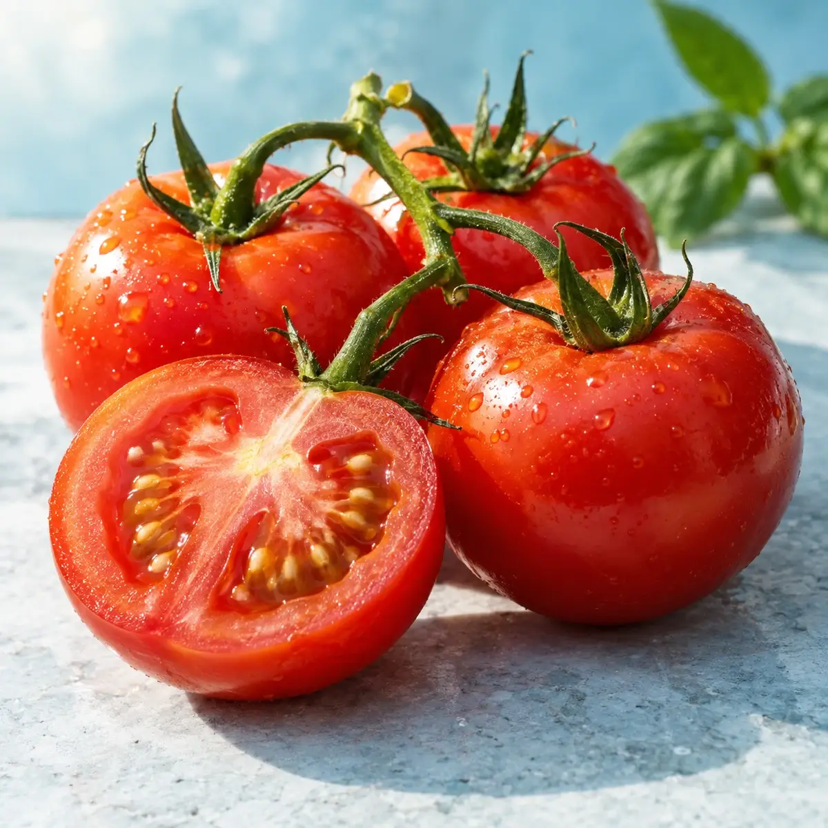 Roșii coapte, sursa naturală de licopen, carotenoidul antioxidant